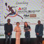 (L-R) Jadish Kumar, Promoter of Ace Sports & Management, YB Nicole Tan, STATE EXCO of Negeri Sembilan Tourism, Low Wee Wern, Malaysia Pro-Female Squash Player, Chandaran Munusamy, CEO of Ace Sports &